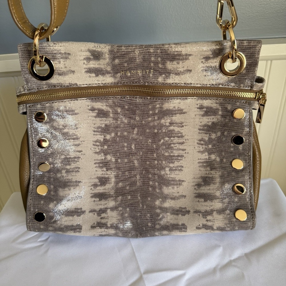 Hammitt Limited Edition Tony Signature Medium Crossbody Shoulder Bag Purse Gray
